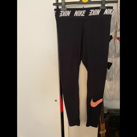 Nike Pants - Nike black and mango thick band leggings
